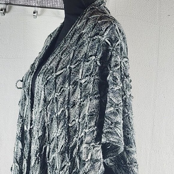 Collection Eighteen Colors of Gray Knit Open Weave Fringe Wrap or Shawl OSF Most - Picture 9 of 16